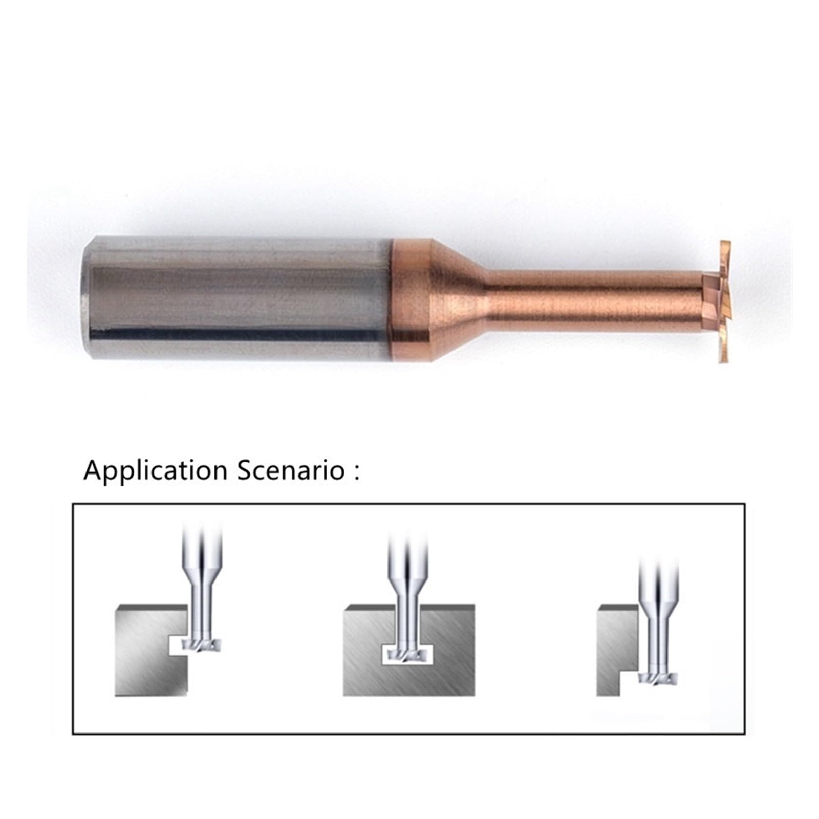Nutfräser vom Typ T – Schlitzfräser aus Wolframstahl, 2 Stück, D4–12 mm, Präzisions-Schaftfräser for T-Nutenfräsen,(D8xh3xq3.5x8x60l)