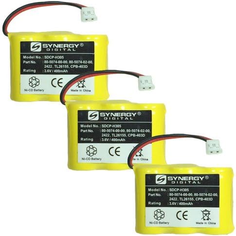Miniatura 1 de Synergy Digital Energizer P3303 - Batería inalámbrica para teléfono, el paquete incluye 3 baterías SDCP-H305