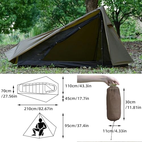 Carpa Mochila Ligera Sin Varillas Impermeable para Camping miniatura 2