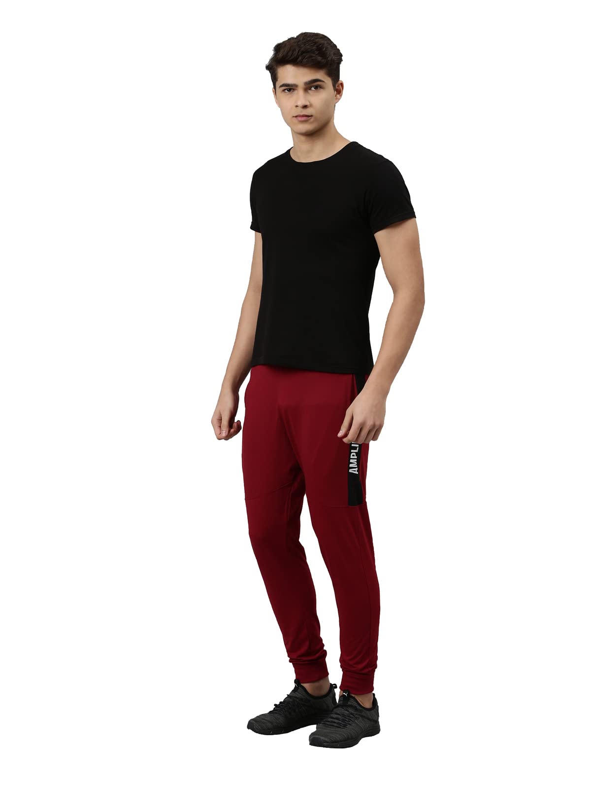 Dixcy Scott Originals Mens Comfort Fit Mid-Rise Ankle Length with Drawstring Clouser Cotton Joggers - Cyrus Jogger(Rhubarb and Amplify Game)-L 3
