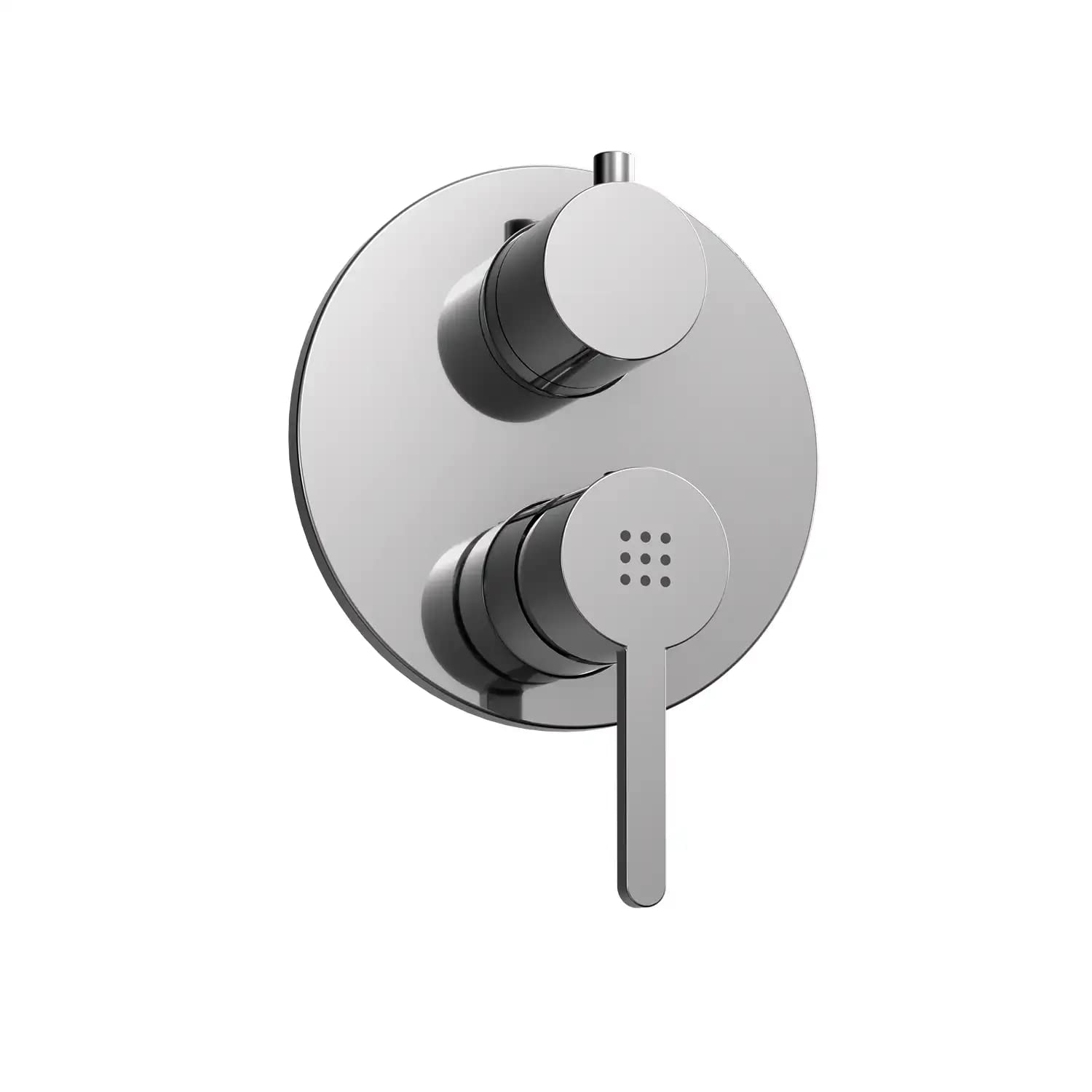Rubinetto per il Bagno Miscelatore per Doccia Ad Incasso Con Deviatore Interamente in Ottone con Finitura Cromato Design Tondeggiante Moderno modello Virna