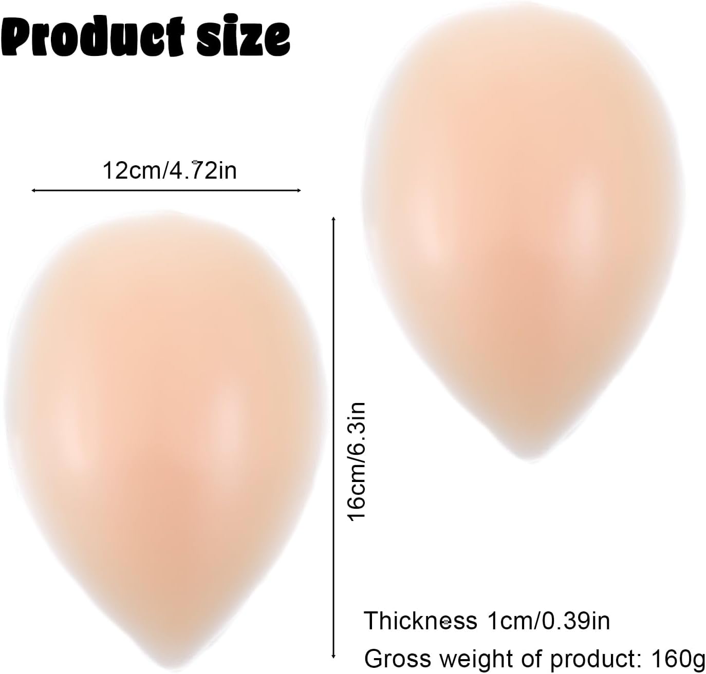 Lusofie 2 Pcs Hip Dip Pads for Women, Self-Adhesive Silicone Hip Pads - Reusable Butt Lift Pad Fill Hips Dips, Create Round Butt & Hourglass Figure, Seamless Under Any Clothing (Skin Color) - Image 2