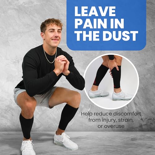 Fittest Pro Calf Compression Sleeves and Leg Wraps for Shin Splint Support, Pain Relief for Running, Basketball, Cycling4