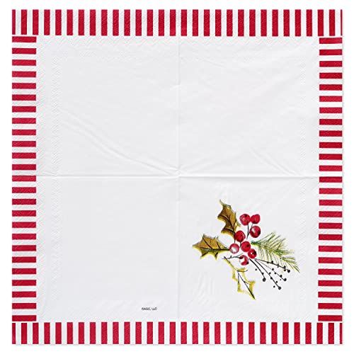 American Greetings 50-Count 5 in. x 5 in. Beverage Napkins by Kathy Davis, Christmas Party Supplies – Image 2