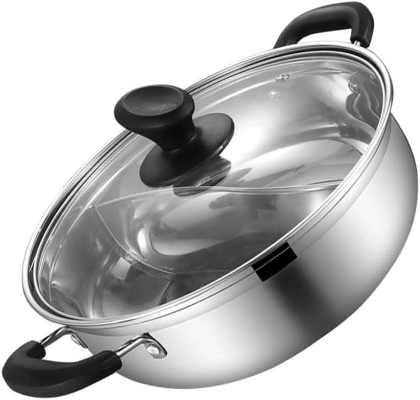 Induction Cookware Compartment Cooking Pot Lids Hot Pot Cooker for Home Hotel Restaurant