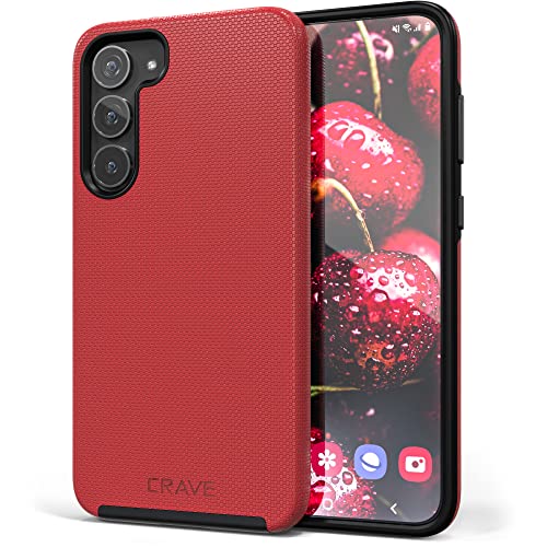 Image of Crave for Samsung Galaxy S23 Plus Case, Shockproof Protection Dual Layer Case for Samsung Galaxy S23 Plus (6.6 inch) - Red
