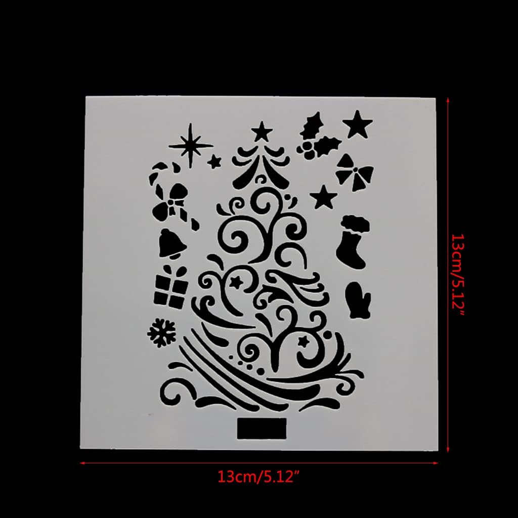 7 Pieces Wedding Cake Stencil Christmas Cake Decorating Templates Baking Tool
