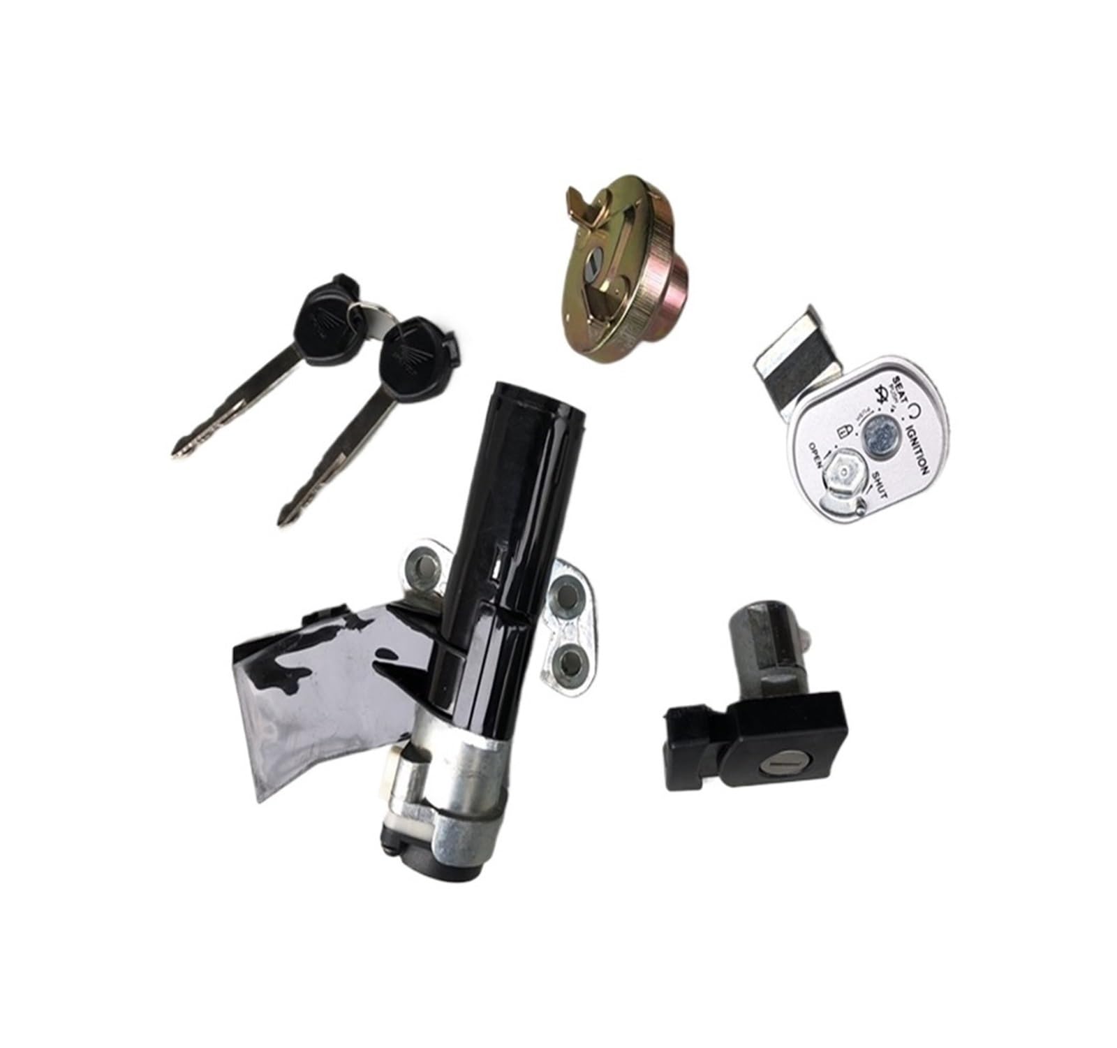 Ajuste Para Honda NHX110 SCR110 LEAD 110 GFM 110cc Motocicleta Bloqueo Completo Interruptor De Llave Encendido Conjunto Asiento Cerradura de encendido con llaveJuego