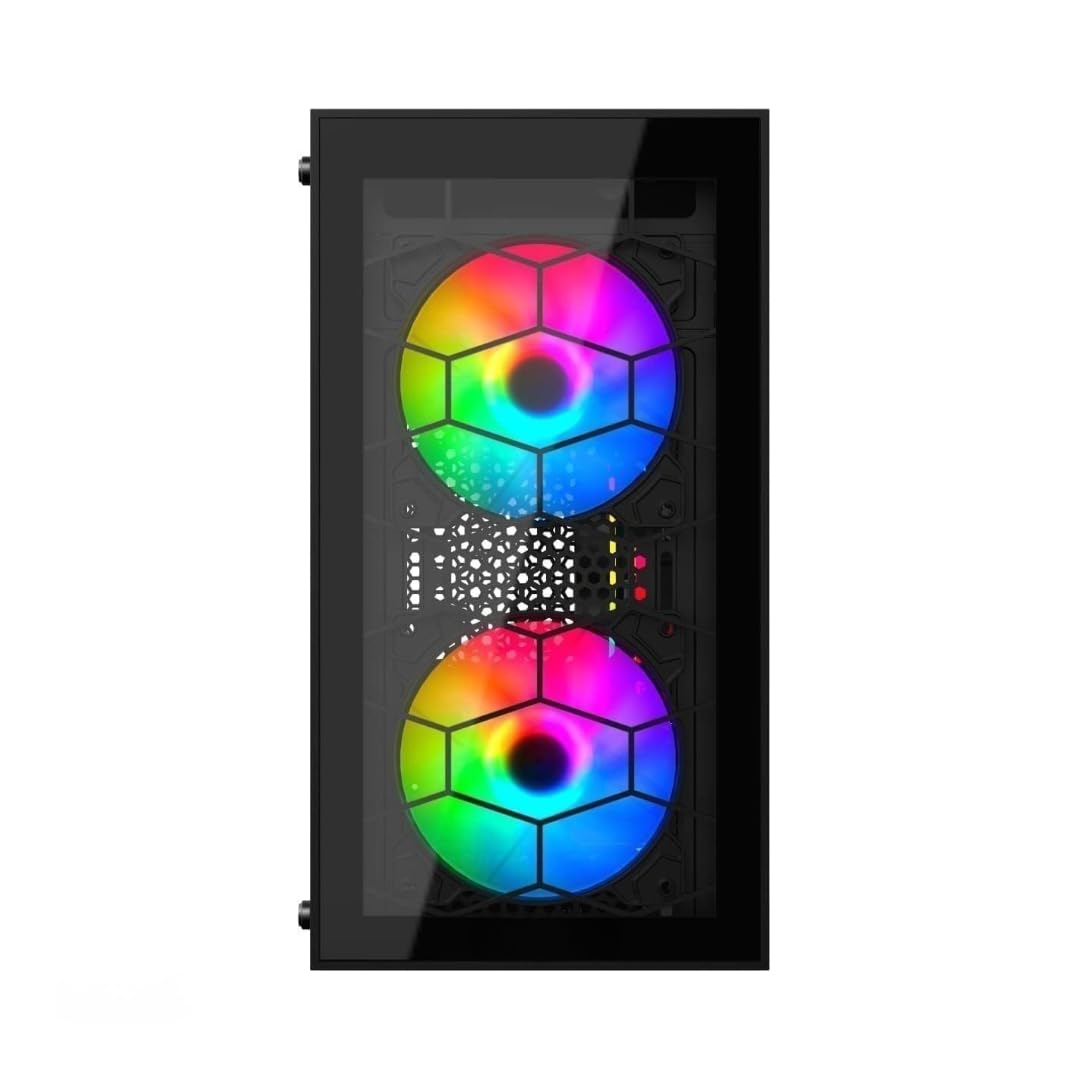 Techsupport Assembled Gaming Desktop CPU with Core-i5 3470 Generation 3.20Ghz II 16GB Ram DDR3 II 256GB SSD II HDMI VGA Ports Win 11 Pro II MS Office II, Black RGB Light