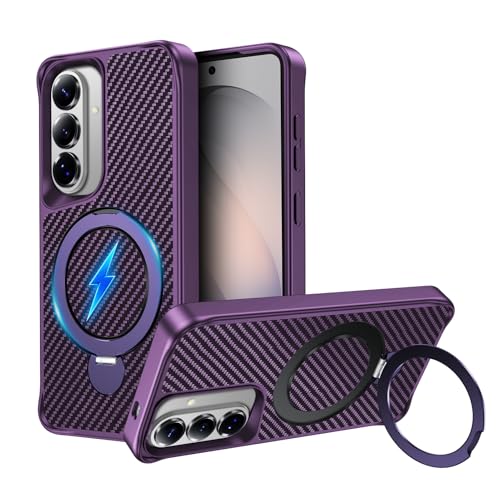 CMYFPOFL �P�[�X �Ή� Galaxy S26 �p�� �P�[�X �����O360°��]�X�^���h �ϏՌ� ���^ �Y�f�@�ۃe�N�X�`�� magnetic �J�o�[ �c�����Ή� �X�}�z�P�[�X �����O �}�O�l�b�g���� ���C�����X�[�d �h�w�� �ČRMIL�K�i �B�����[��
