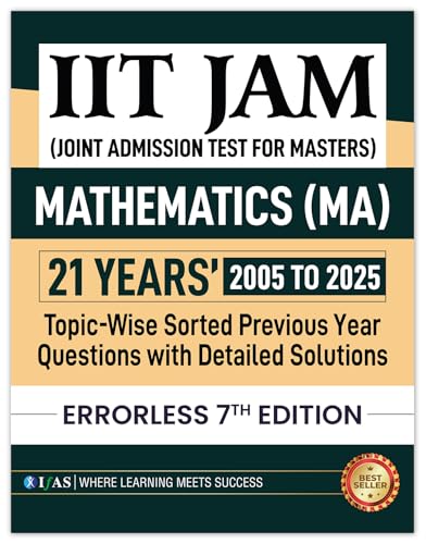 Image of IIT JAM Mathematics PYQ Book 2026 | Previous Year Solved Papers 21 Years (2005 to 2025) with Solutions | Topic Wise & Chapter wise Sorted | Useful for IIT JAM, CUET PG & MSc Mathematics Entrance Exams
