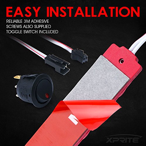 Image of Xprite Red 8 PCS Truck Pickup Bed Light Kit, 24 Led Cargo Rock Lighting