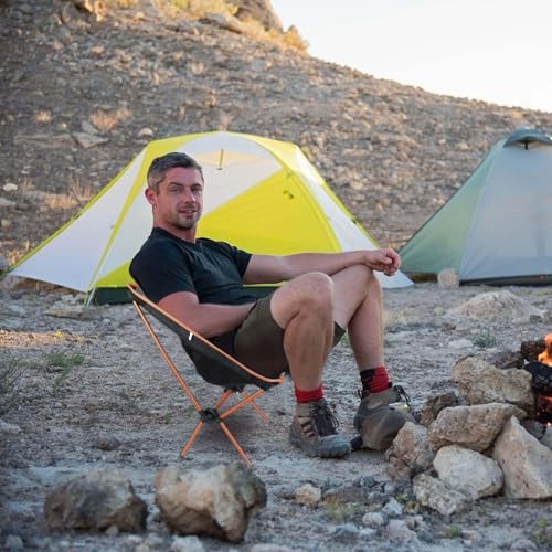 Image of Portable Camping Chair Backpacking Chair - Ultralight Folding Chair - Lightweight Foldable Chairs for Hiking Mountaineering Beach Garden Chair with a Carrying Bag for Outdoor Hiking