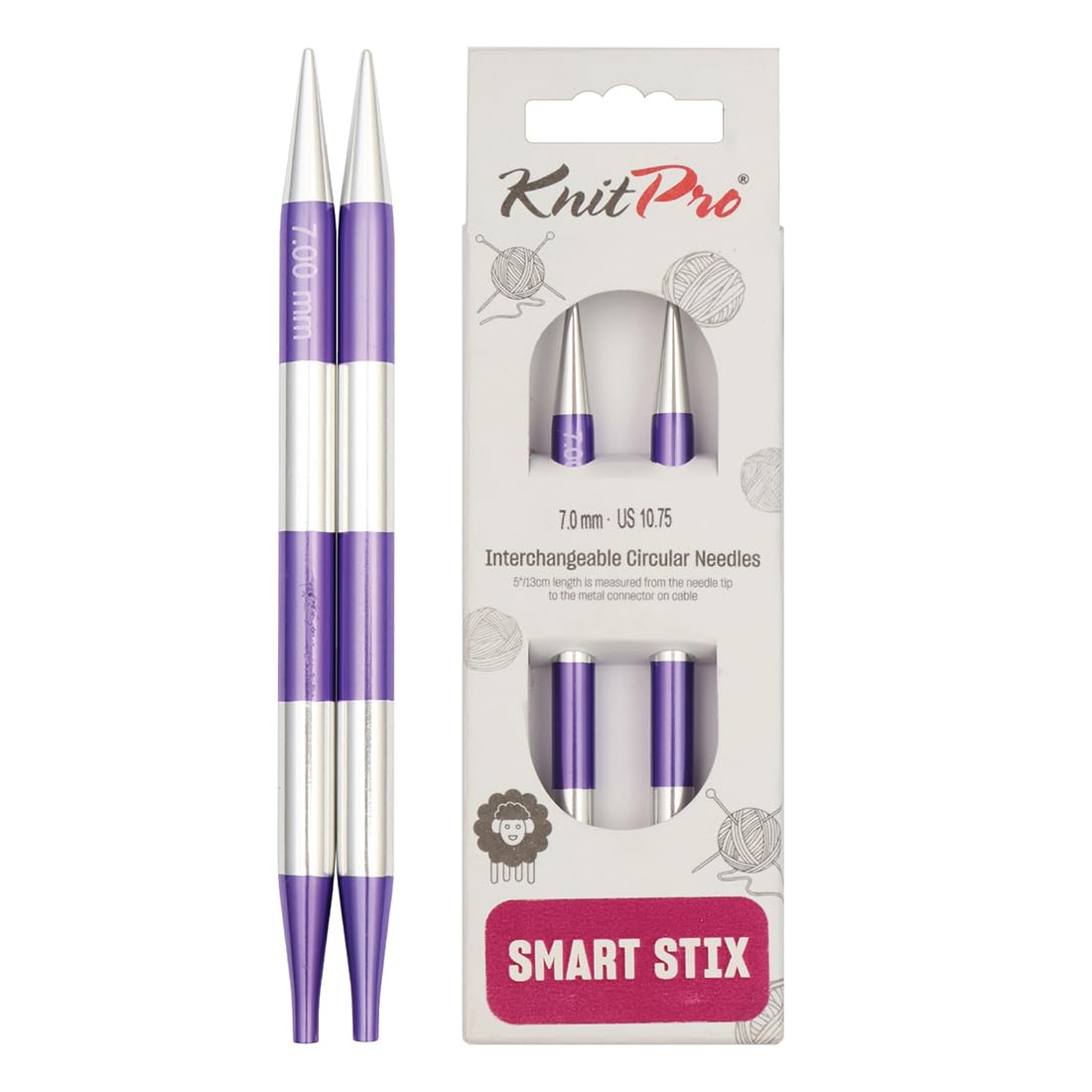 KnitPro Smartstix Interchangeable Circular Needles 5.5" (14cm) | 7.00mm