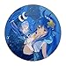 Lot de 6 Dessous de Verre Décoratifs pour Vases, Carafes,Tapis de Tasse sous Verres Ensemble de sous Verres Dessous Anime Blue Mermaid Girl 01