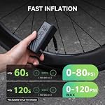 CYCPLUS Electric Bike Pump, A3Mini, 120 PSI, Brushless Motor, with Display - Image 4