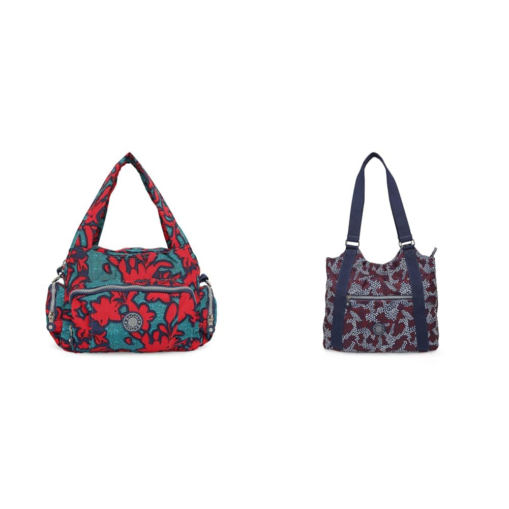 Crinkle Range Red & Green Soft One Size Handbag + Crinkle Range Blue & Red Soft One Size Handbag-image-25