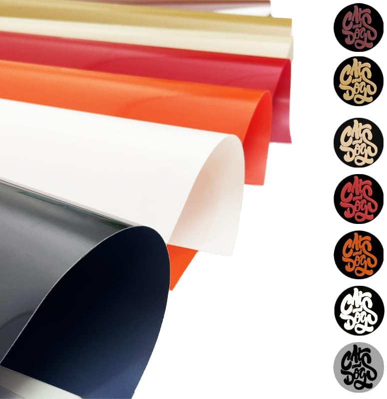 Miniatura 4 de Paquete de vinilo 3D de transferencia de calor 3D, paquete de vinilo de soplo de colores surtidos, 7 hojas de 12 x 10 pulgadas para camisas