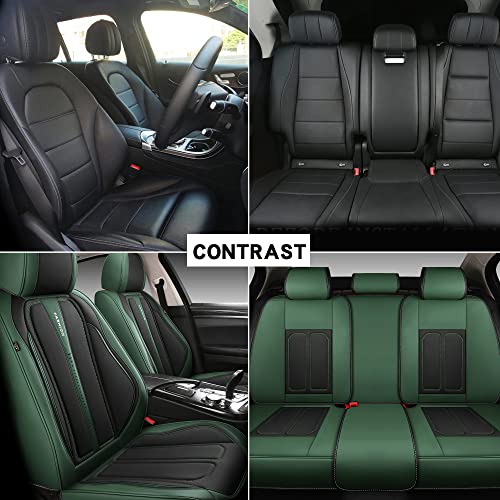 Blingbear Full Coverage Faux Leather Car Seat Covers Full Set Fit For Cars Trucks Sedans Suvs In Auto Interior Accessories (Green) #TOP5