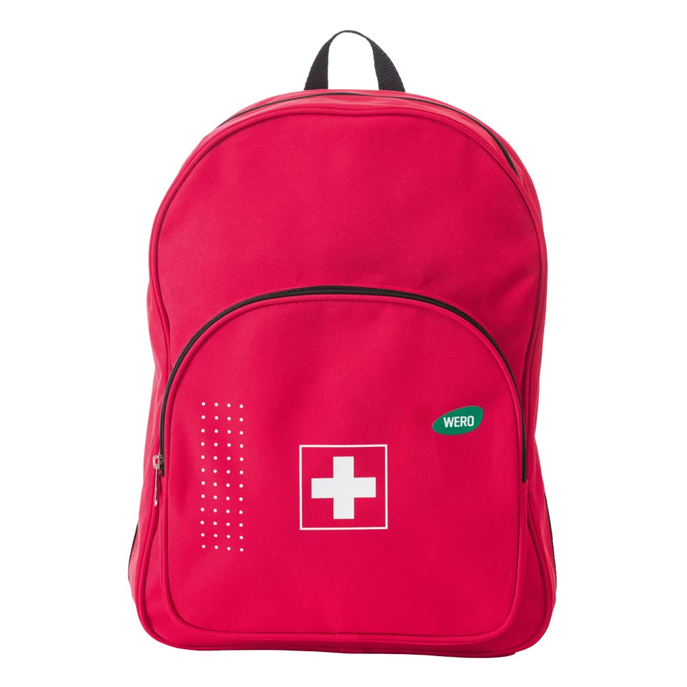WERO Erste-Hilfe-Rucksack leer | Individuell bestückbar, 180°-Öffnung, Übersichtliche Netztaschen, Robust & mobil, Für Betrieb, Outdoor & Veranstaltungen