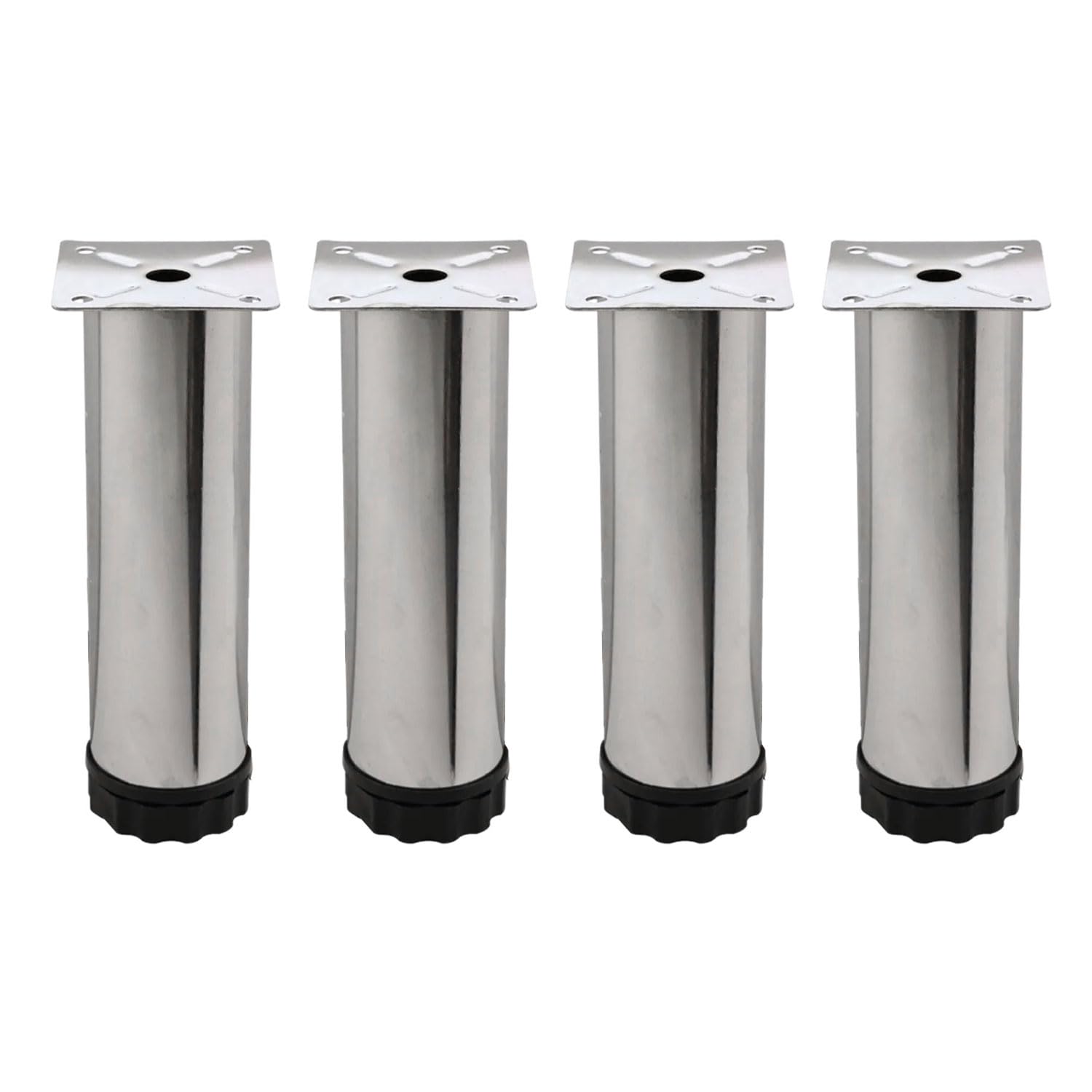 Tuğra Ayarlanabilir Pingolu Krom Mobilya Dolap Ayağı Metal 4lü 15 cm - 4 Adet