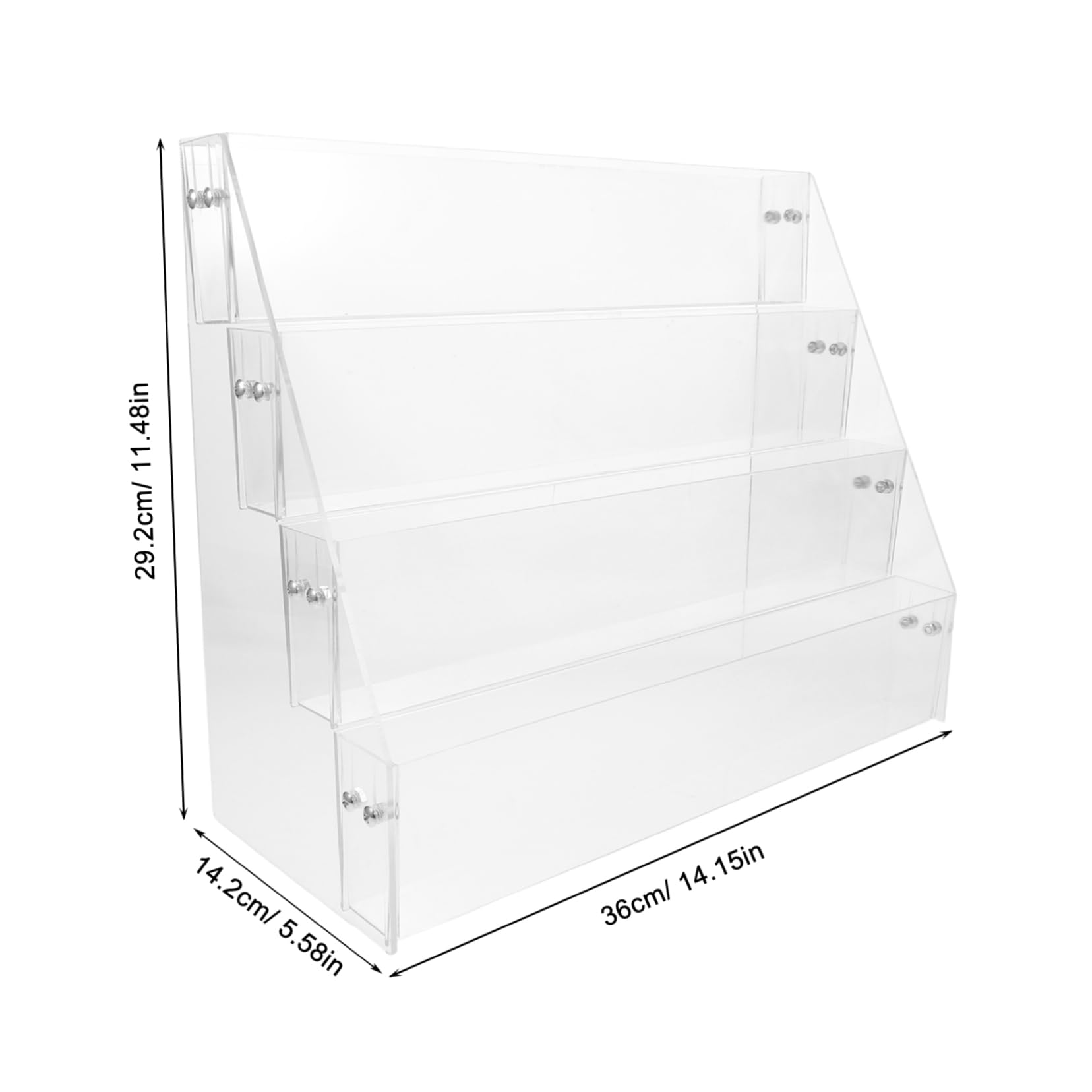 HEALLILY Espositore per carte collezionabili: espositore da tavolo in plastica trasparente a 4 livelli per carte da baseball, basket, calcio, sport, spille