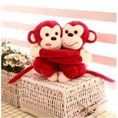 Image of DearJoy Hugging Monkey Red 25 cm