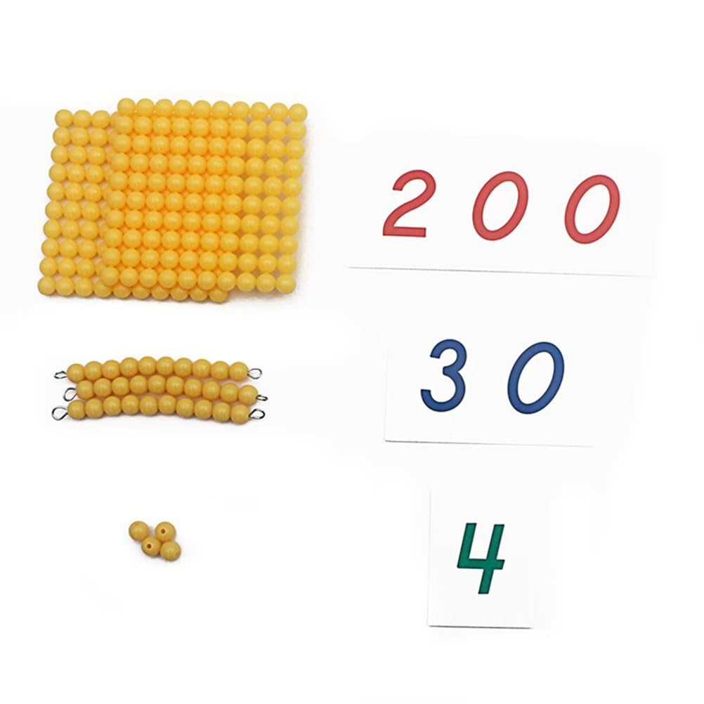 Calcul des Perles d'or des Tout-Petits Montessori, Jeu de Banque décimale, Jouets de mathématiques pour l'éducation préscolaire,Iron wire