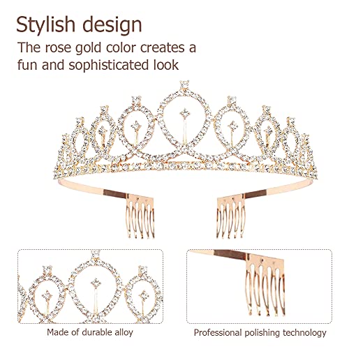 YIDOMDE Tiara gouden verjaardagssjerp voor meisjes, verjaardag, sjerp, kroon, verjaardag, hoofdtooi, meisjes, verjaardagscadeau, queen, haaraccessoires voor feesten, bruiloft en bruid - Image 3