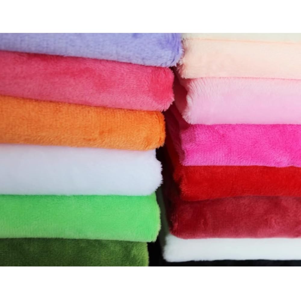 Tessuto di peluche a pelo corto, largo 165 cm, morbido cristallo di peluche in poliestere, tessuto decorativo per cucito, fai da te, vestiti, giocattoli, decorazione per la casa, coperta