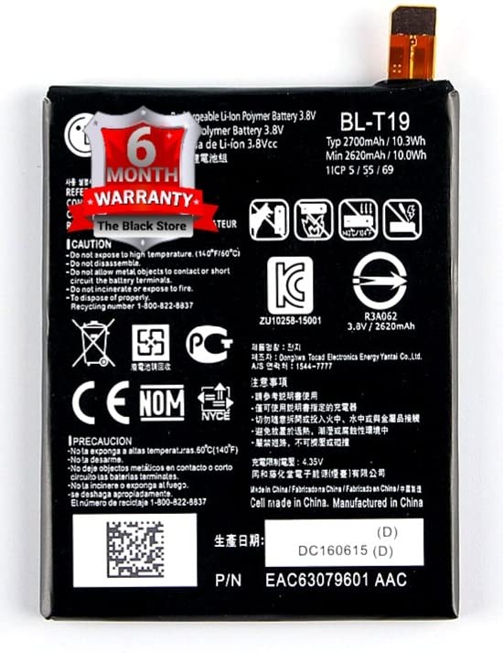 Image of Original BLT19-2700mAh Battery for LG Nexus 5X H791 with 6 Months Warranty by The Black Store