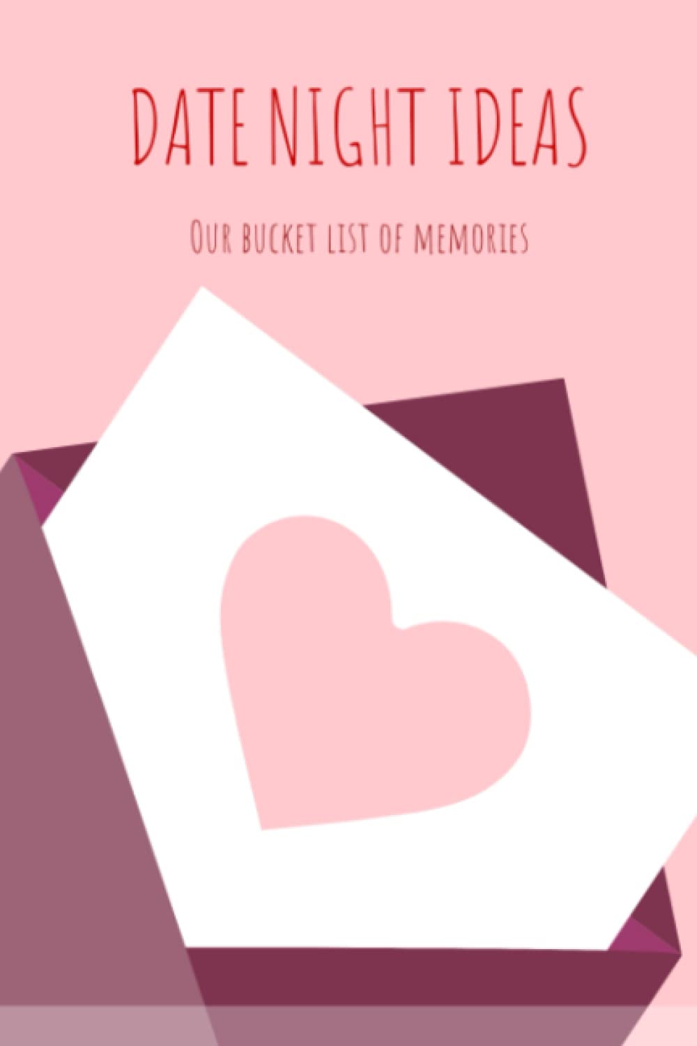 Date Night Bucket List Journal with Room for pictures for Couples