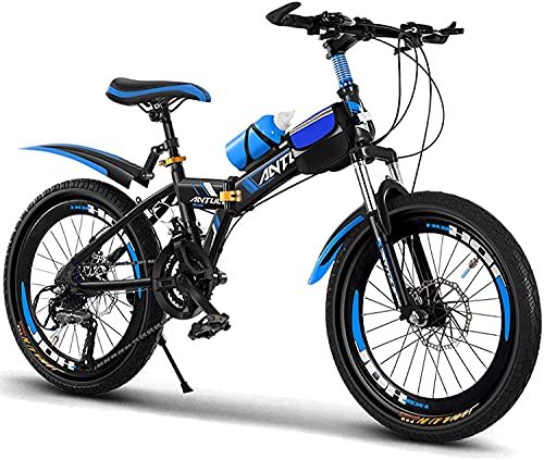 Gymqian Kinder Fahrradjungen Und Mädchen Fahrräder, 20-Zoll-Fahrräder Für Kinder Von 9 Bis 14 Jahren, Mit Kotflügel Und Ständerfahrrad,Blau