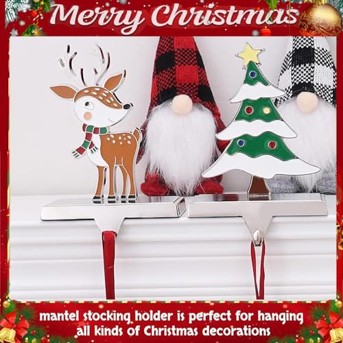 2PCS-Christmas-Tree-Stocking-Holder-Christmas-Reindeer-Stocking-Holders-Heavy-Duty-Metal-Stocking-Hanger-Mantle-Hooks-for-Mantel-Fireplace-Christmas-Party-and-Home-Decoration-2Tree-Reindeer 2PCS Christmas Tree Stocking Holder Christmas Reindeer Stocking Holders Heavy Duty Metal Stocking Hanger Mantle Hooks for Mantel Fireplace Christmas Party and Home Decoration 2Tree Reindeer