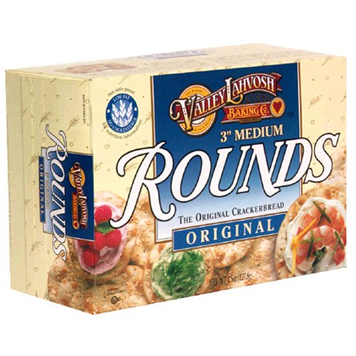 Valley Lahvosh Rounds Crackerbread, Original, 3-Inch Rounds, 4.5-Ounce Boxes (Pack Of 12) #TOP21