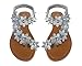 JJ Elegant Women's Fashion Hawaiian Flowers Gladiator Flat Sandals