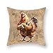 Funda De Almohada Decorativa Fundas Para Cojines Funda De Almohada Con Estampado De Aves De Corral Con Estampado De Poliéster De Doble Cara De Color Cock, Funda De Cojín Con Diseño De Gallina Para
