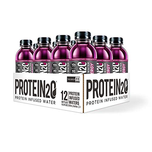 Protein2o Plus Energy Protein Infused Water, Whey Protein Isolate, Pomegranate Blueberry, 16.9 oz (12 pack)