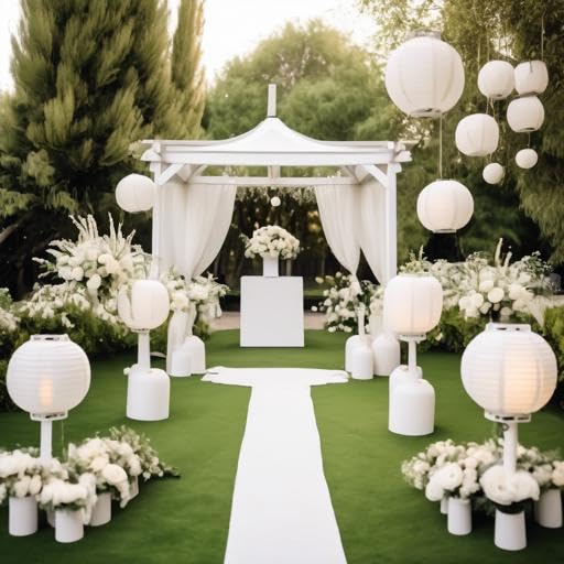 Image of 4 inch6 inch8 inch10 inch12 inch14 inch16 inch18 Round Paper Lanterns Lamp Wedding Birthday Party Decoration Pack of 3 (White, 12 inch /30CM)