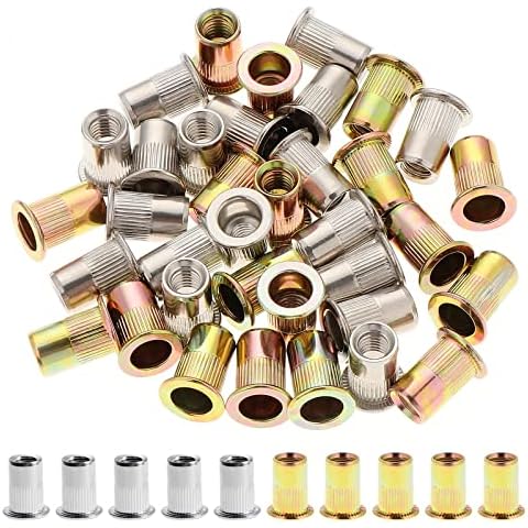 HSEAMALL 100PCS M6 Rivet Nuts Set Cover