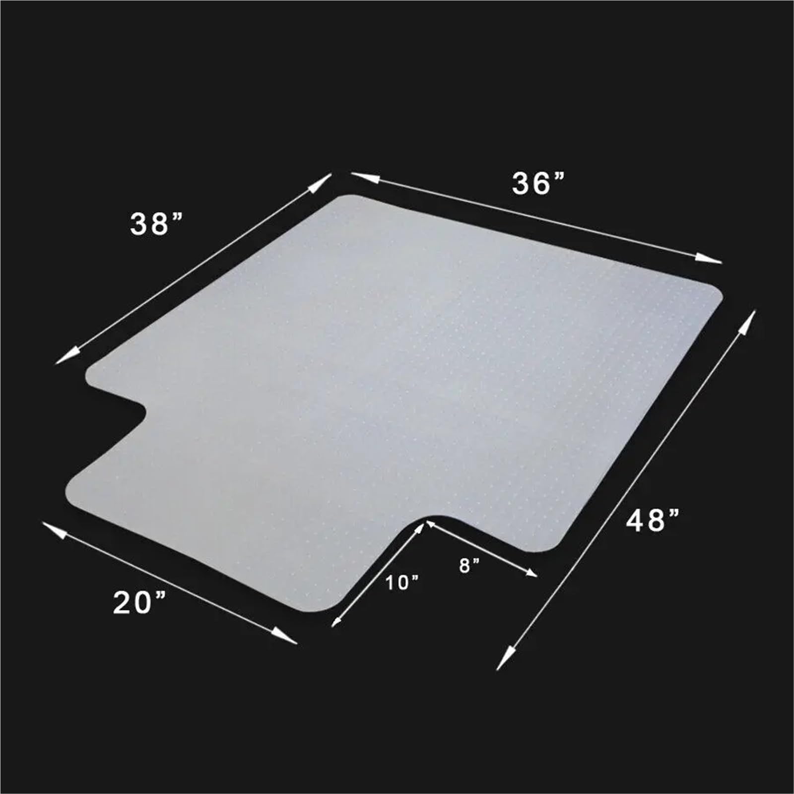 Almohadilla De Alfombra para Silla 48" x 36" Piso de la Estera de la Silla de Ministerio del Interior Tachonado detrás con el Labio for la Alfombra de la Pila Protector Suelo Silla Ruedas