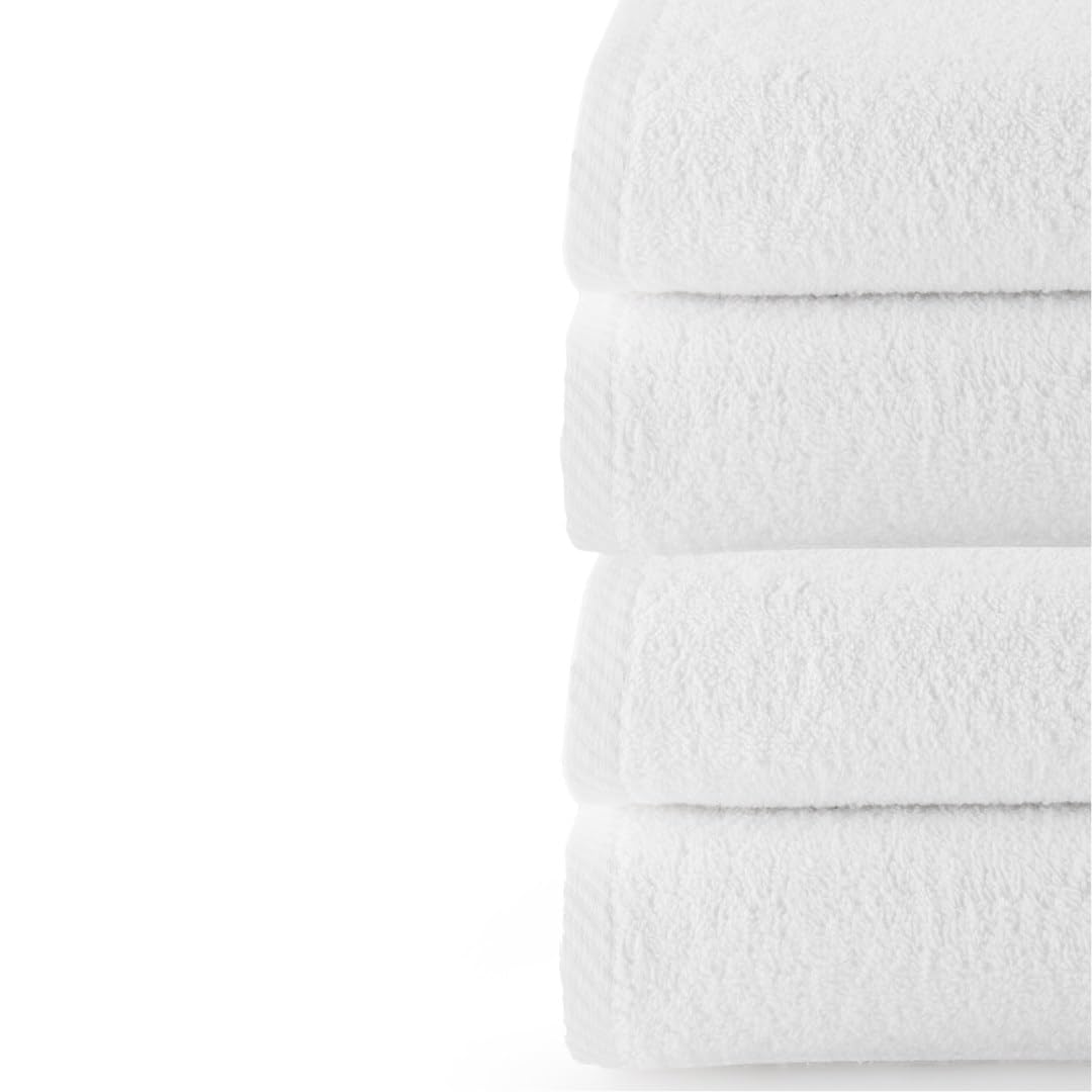 Top Towel Plus - Lot de 4 Serviette de Bain Grande Taille 100% Coton - Drap de Douche 70 x 140cm 400g - Douces, Absorbantes et Résistantes | Ensemble Idéal pour Une Salle de Bain Moderne