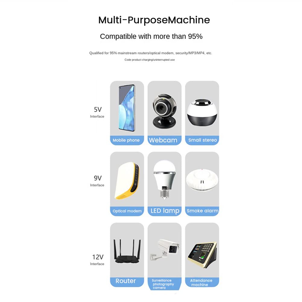 Fuente de alimentación sin interrupciones, 5 V, 9 V, 12 V, UPS 10400 mAh, batería de emergencia para router WiFi CCTV (enchufe UE)