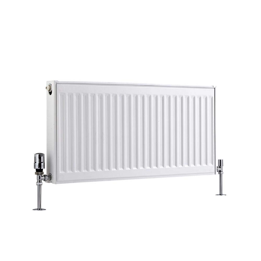 Milano White Compact - Type 21 Double Panel Plus Radiator - 400Mm X 800Mm