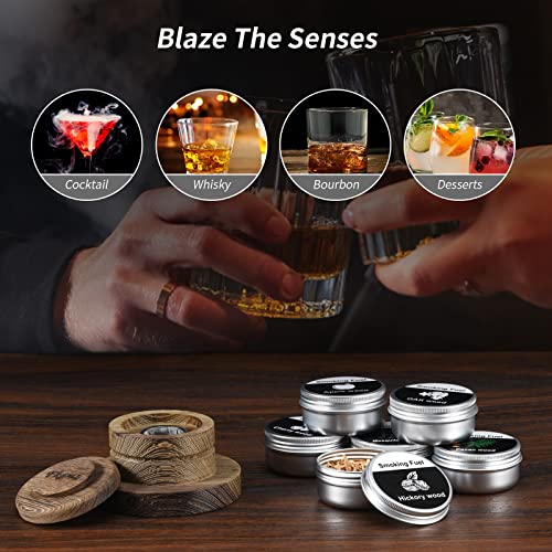 Fkamz Whiskey Smoker Kit With Torch, Cocktail Smoker Kit Gifts For Men, Bourbon Smoker Kit With 6 Flavors Wood Chips Old Fashioned Drink Smoker Infuser Kit - Gift For Whiskey Lovers, Dad, Husband, Men (Butane Not Included) #TOP5
