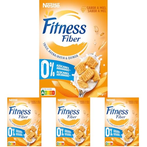 FITNESS miel Fibra 310g (Paquete de 4)