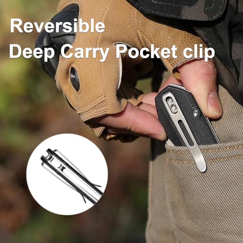 Image of REMETTE RT-CAMEL Folding Pocket Knife, 3.1 inch D2 Steel Blade, G10 Handle