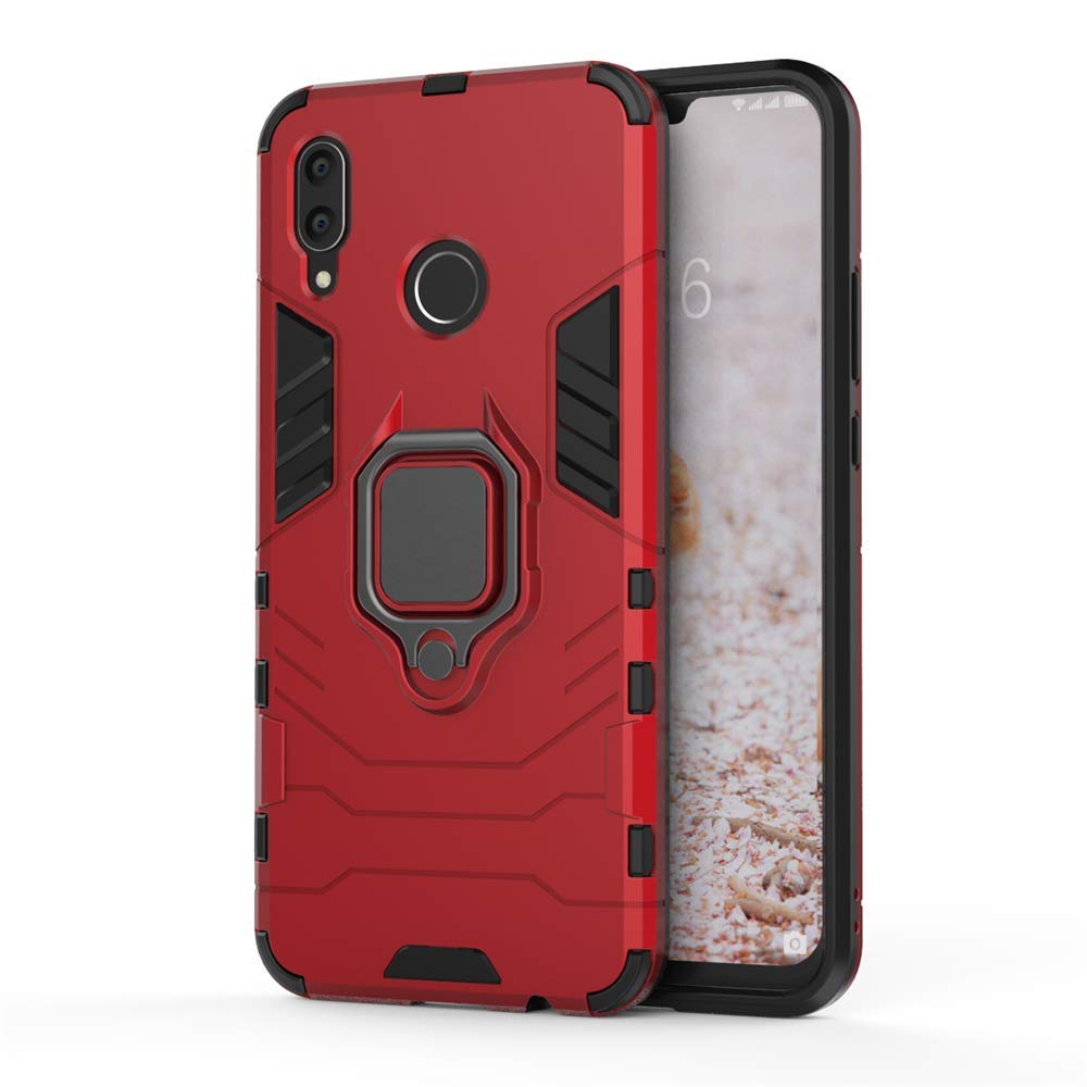 CHcase Huawei P40 Pro Funda, Anillo Metálico Sujeción Soporte Antichoque Rígido Caja (Funciona con el Montaje de Coche Magnético) Doble Capa Sólido Case Carcasa para Huawei P40 Pro -Black Plus Gray — view 35