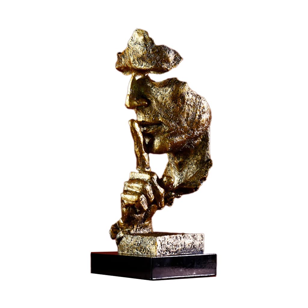 Buxuaaaa Is Gold Figurines Statue Art Sculpture Home Decorative Statuette Bookshelf Dining Table Adornment Accessories Art Figurines Sculptures Home Decoration