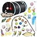 PETTOM 30 Stück Katzenspielzeug Set mit katzentunnel, Bälle, Federspielzeug, Spielzeugmäuse, Katze Toys Variety Spielzeug Set， Spielzeug für Katzen Kitty Variety Pack